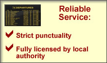Reliable service and strict punctuality