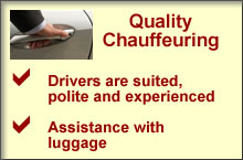 Drivers are suited, polite and experienced